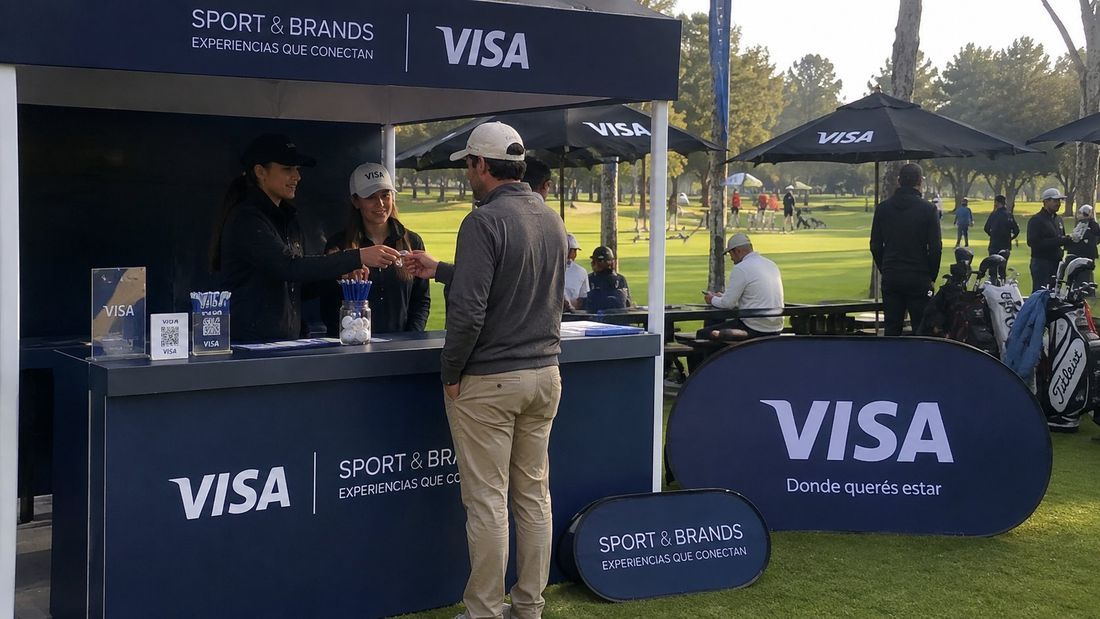 Activación de marca de Visa en torneo de golf producida por Sport & Brands